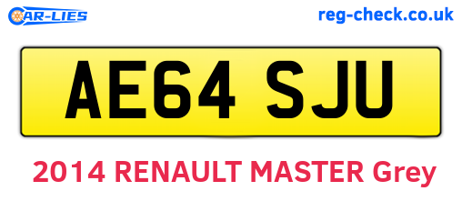 AE64SJU are the vehicle registration plates.
