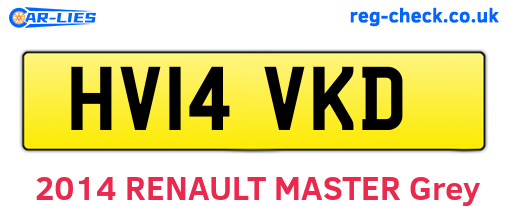 HV14VKD are the vehicle registration plates.