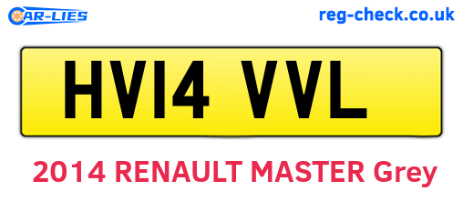 HV14VVL are the vehicle registration plates.