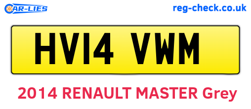 HV14VWM are the vehicle registration plates.