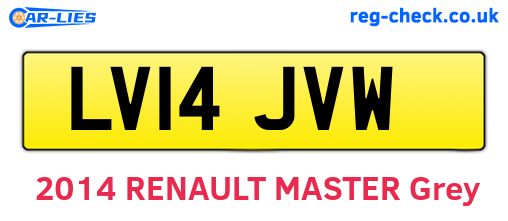 LV14JVW are the vehicle registration plates.
