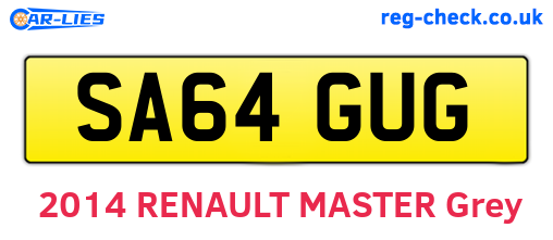 SA64GUG are the vehicle registration plates.