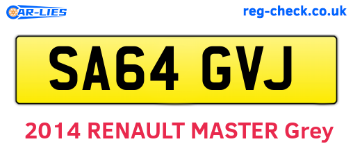 SA64GVJ are the vehicle registration plates.