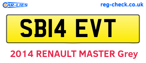 SB14EVT are the vehicle registration plates.