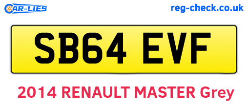 SB64EVF are the vehicle registration plates.