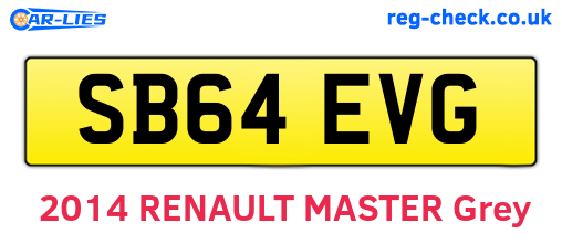 SB64EVG are the vehicle registration plates.