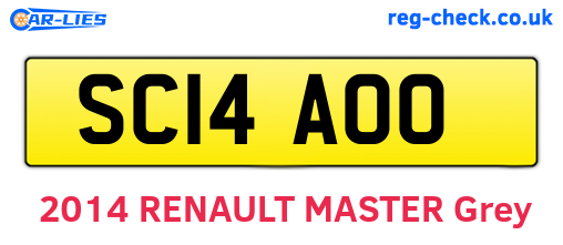 SC14AOO are the vehicle registration plates.