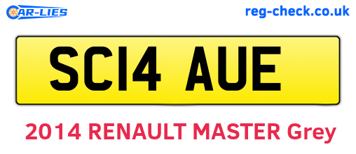 SC14AUE are the vehicle registration plates.