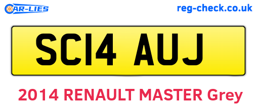 SC14AUJ are the vehicle registration plates.