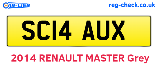 SC14AUX are the vehicle registration plates.