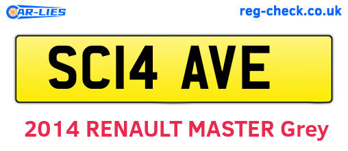 SC14AVE are the vehicle registration plates.