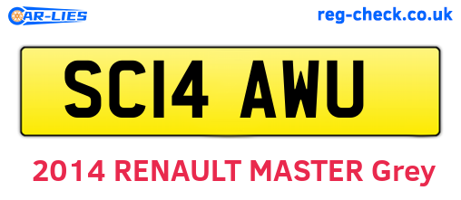 SC14AWU are the vehicle registration plates.