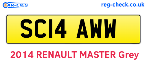 SC14AWW are the vehicle registration plates.