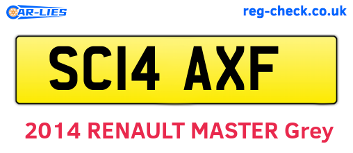 SC14AXF are the vehicle registration plates.