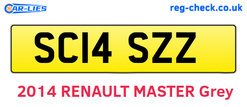 SC14SZZ are the vehicle registration plates.