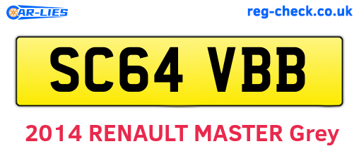 SC64VBB are the vehicle registration plates.