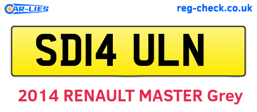 SD14ULN are the vehicle registration plates.