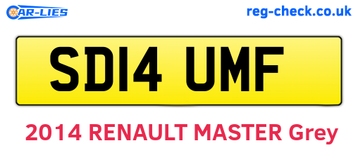 SD14UMF are the vehicle registration plates.