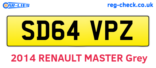 SD64VPZ are the vehicle registration plates.