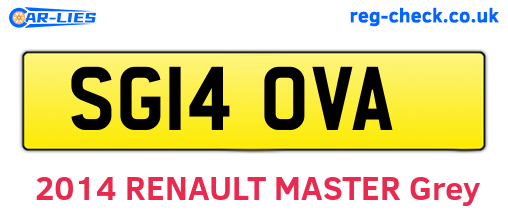 SG14OVA are the vehicle registration plates.