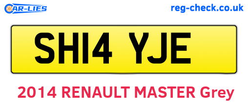SH14YJE are the vehicle registration plates.
