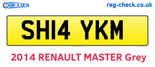 SH14YKM are the vehicle registration plates.