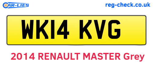 WK14KVG are the vehicle registration plates.