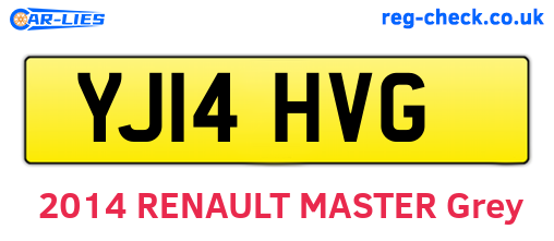 YJ14HVG are the vehicle registration plates.