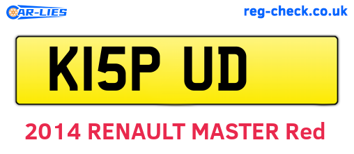 K15PUD are the vehicle registration plates.