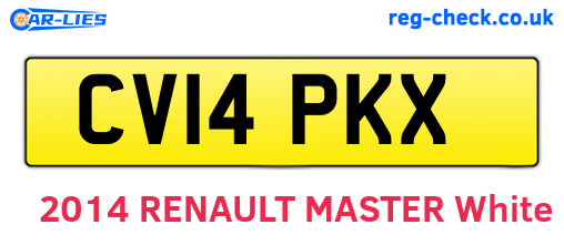 CV14PKX are the vehicle registration plates.