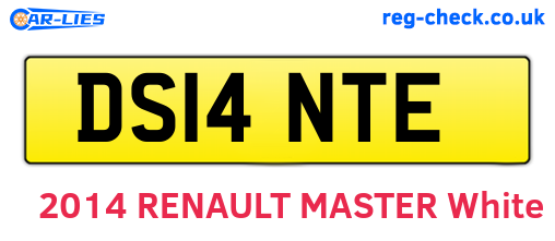 DS14NTE are the vehicle registration plates.