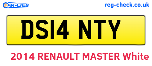 DS14NTY are the vehicle registration plates.