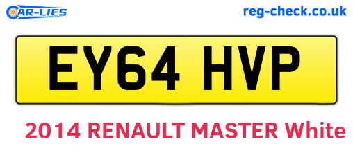 EY64HVP are the vehicle registration plates.