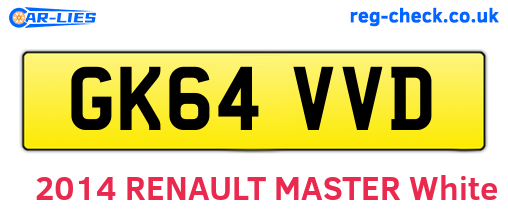 GK64VVD are the vehicle registration plates.