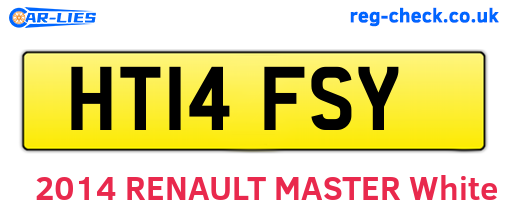 HT14FSY are the vehicle registration plates.