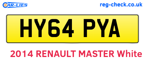 HY64PYA are the vehicle registration plates.