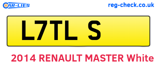 L7TLS are the vehicle registration plates.