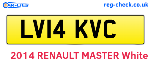 LV14KVC are the vehicle registration plates.