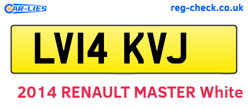 LV14KVJ are the vehicle registration plates.