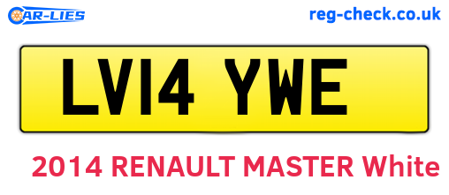 LV14YWE are the vehicle registration plates.