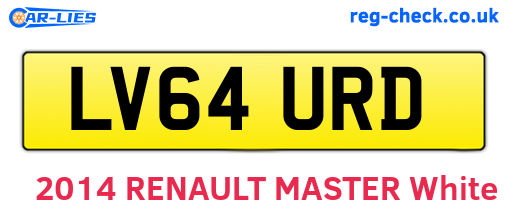 LV64URD are the vehicle registration plates.