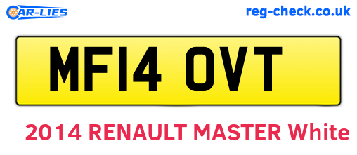 MF14OVT are the vehicle registration plates.