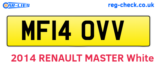 MF14OVV are the vehicle registration plates.