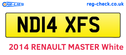 ND14XFS are the vehicle registration plates.