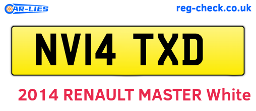 NV14TXD are the vehicle registration plates.