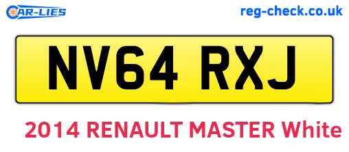 NV64RXJ are the vehicle registration plates.