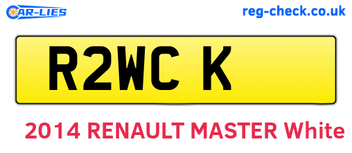R2WCK are the vehicle registration plates.