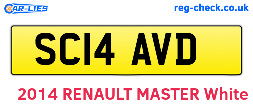 SC14AVD are the vehicle registration plates.