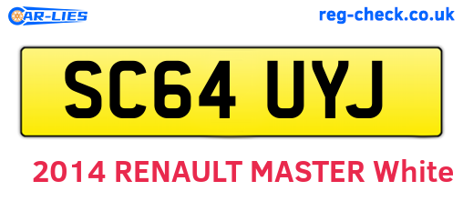 SC64UYJ are the vehicle registration plates.