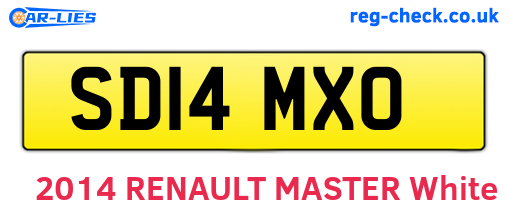 SD14MXO are the vehicle registration plates.